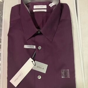 🌻Calvin Klein Men's Deep Purple Dress Shirt